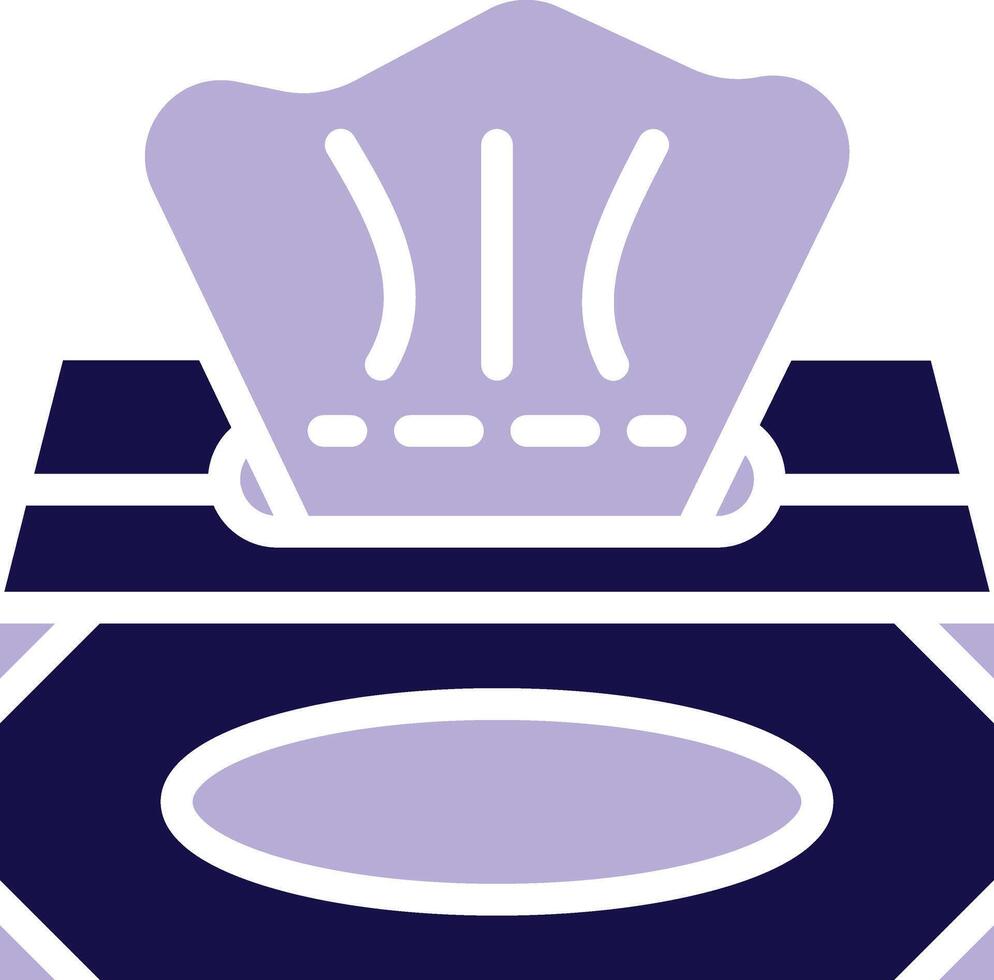 Tissue Box Two Color Glyph Icon vector