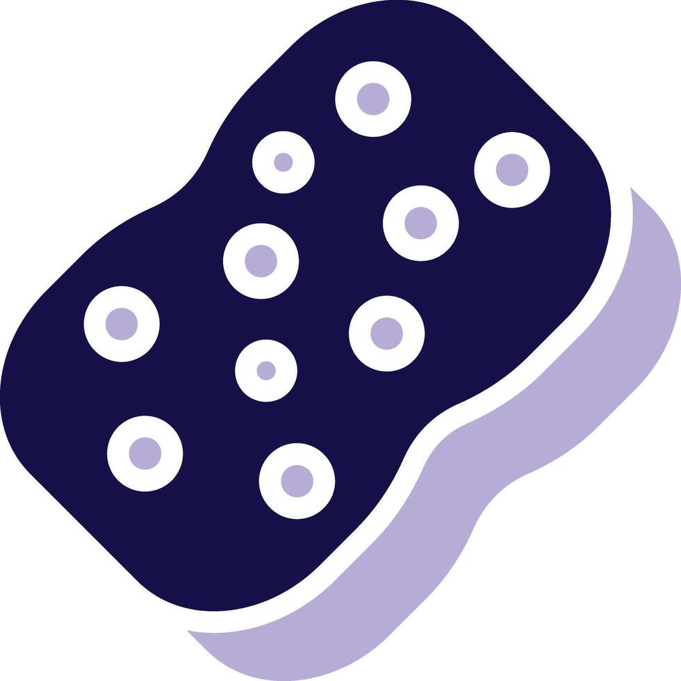 Sponge Two Color Glyph Icon vector