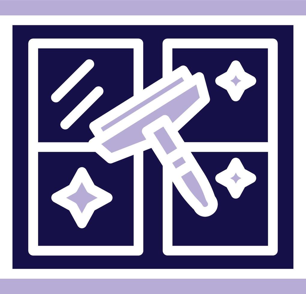 Clean Window Two Color Glyph Icon vector