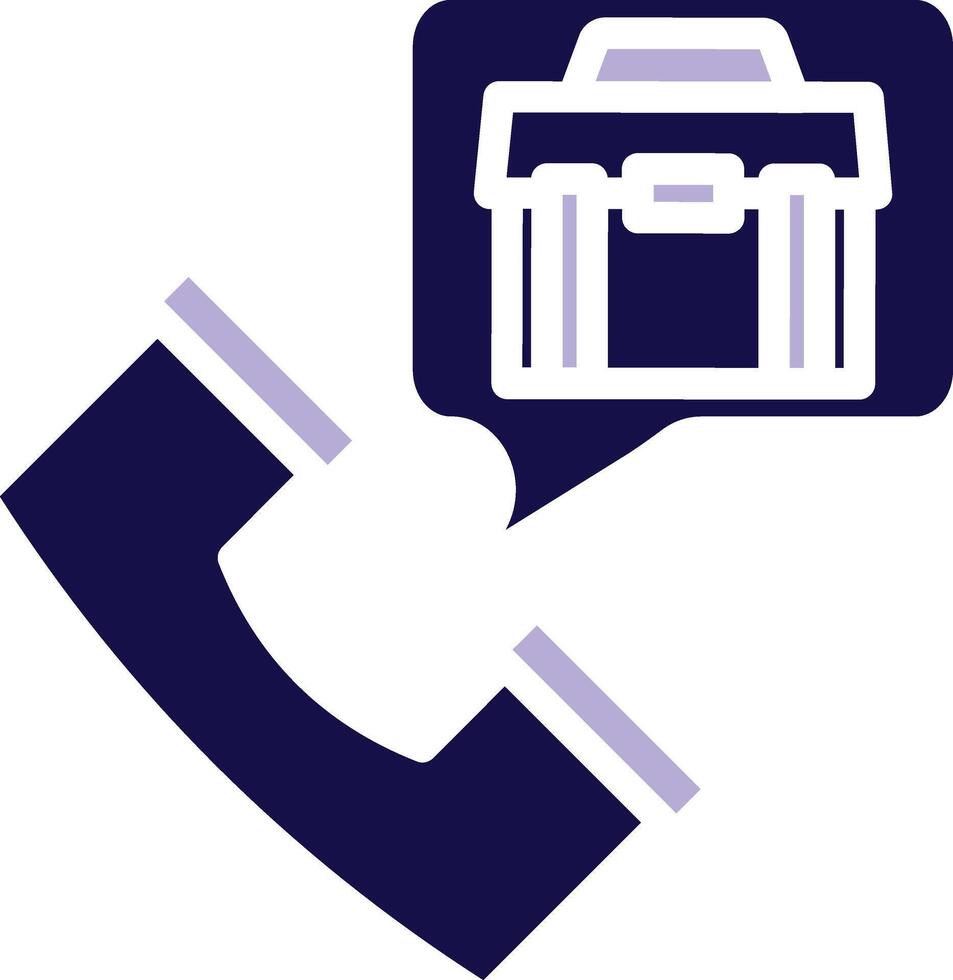 Calling Two Color Glyph Icon vector