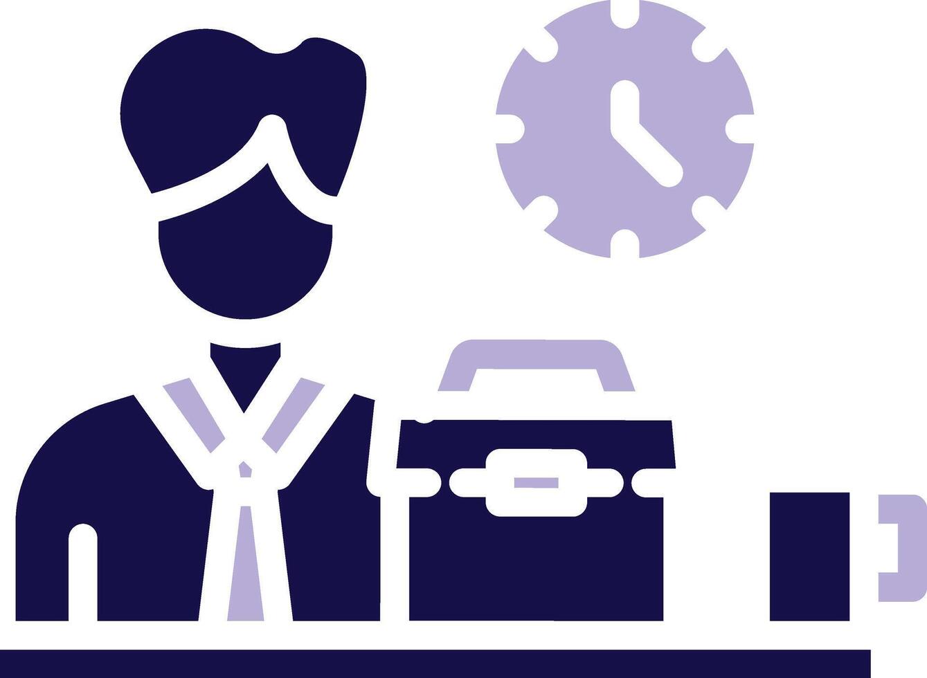 Working Man Two Color Glyph Icon vector