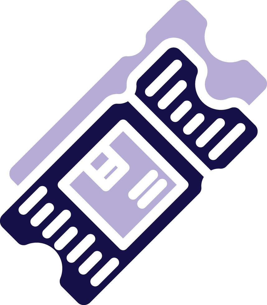 Ticketing Two Color Glyph Icon vector