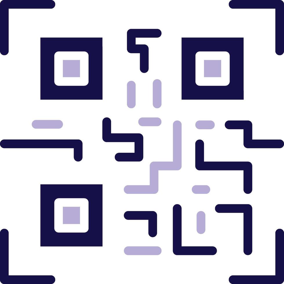 Scan QR Code Two Color Glyph Icon vector
