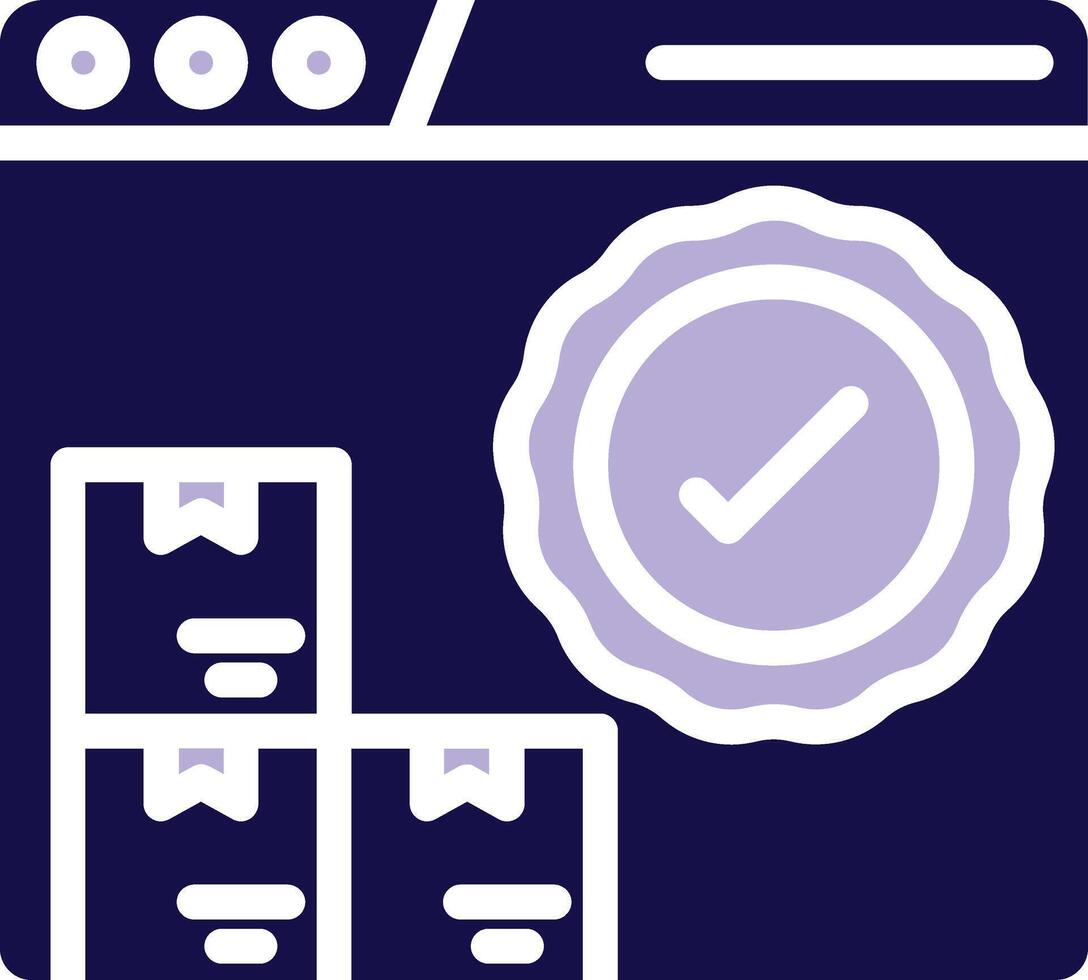 Satisfaction Guaranteed Two Color Glyph Icon vector