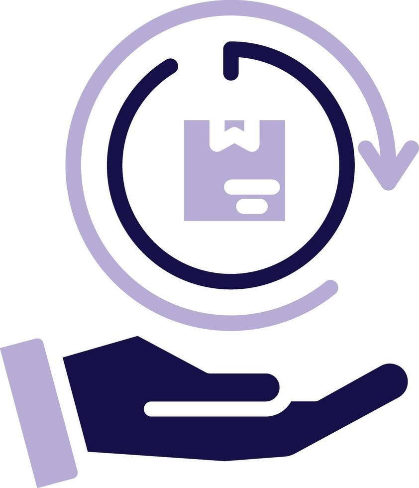 Refund Two Color Glyph Icon vector