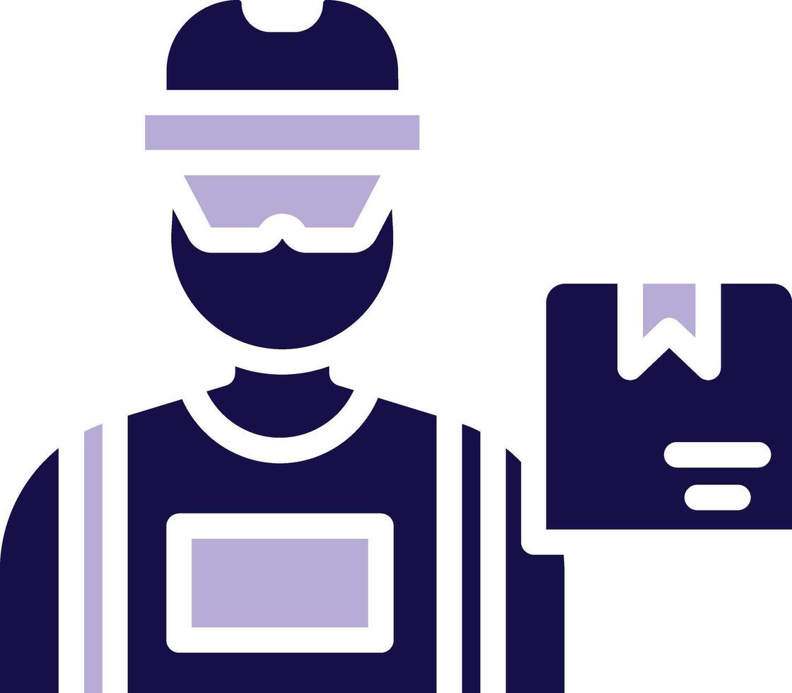 Stolen Package Two Color Glyph Icon vector