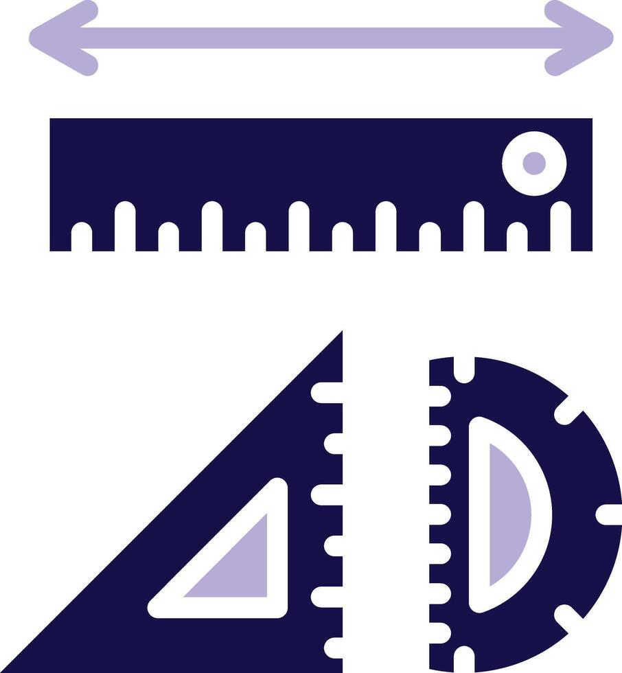 Measurements Two Color Glyph Icon vector