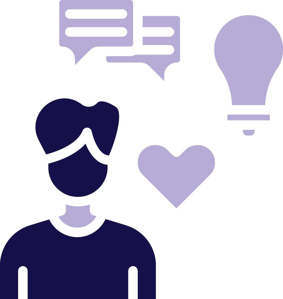 Soft Skills Two Color Glyph Icon vector