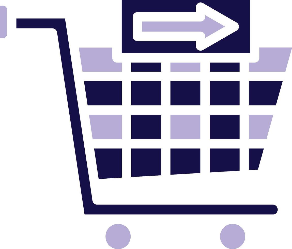 Checkout Two Color Glyph Icon vector