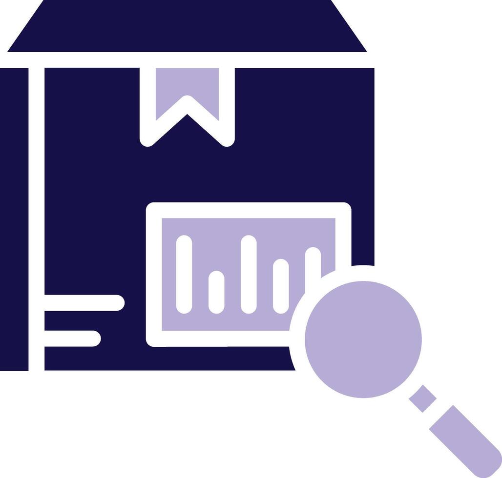 Package Tracking Two Color Glyph Icon vector
