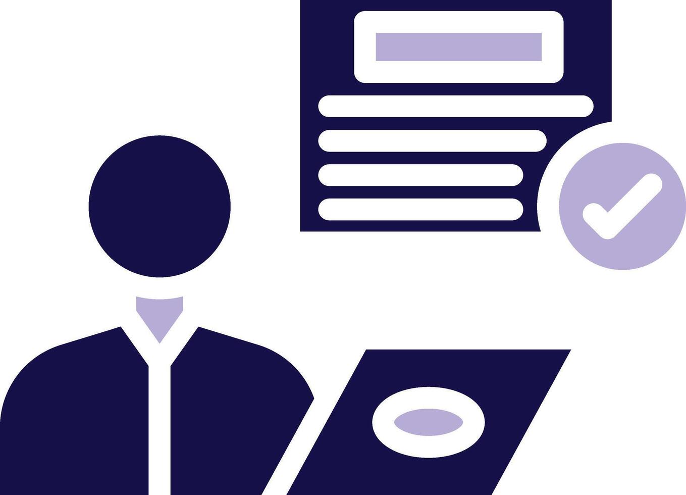 Qualification Two Color Glyph Icon vector