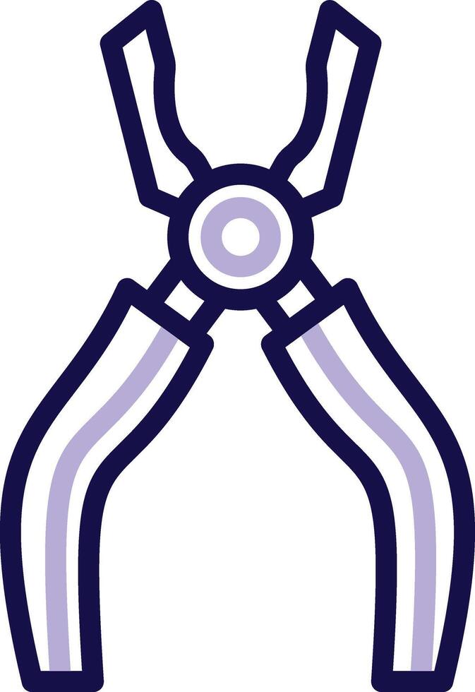 Wire Cutters Two Color Line Icon vector