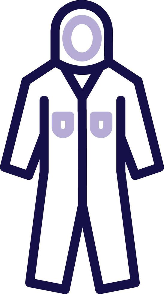 Coveralls Two Color Line Icon vector