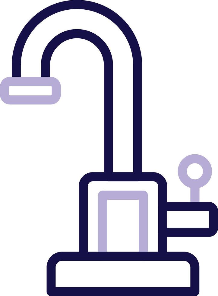 Faucet Two Color Line Icon vector