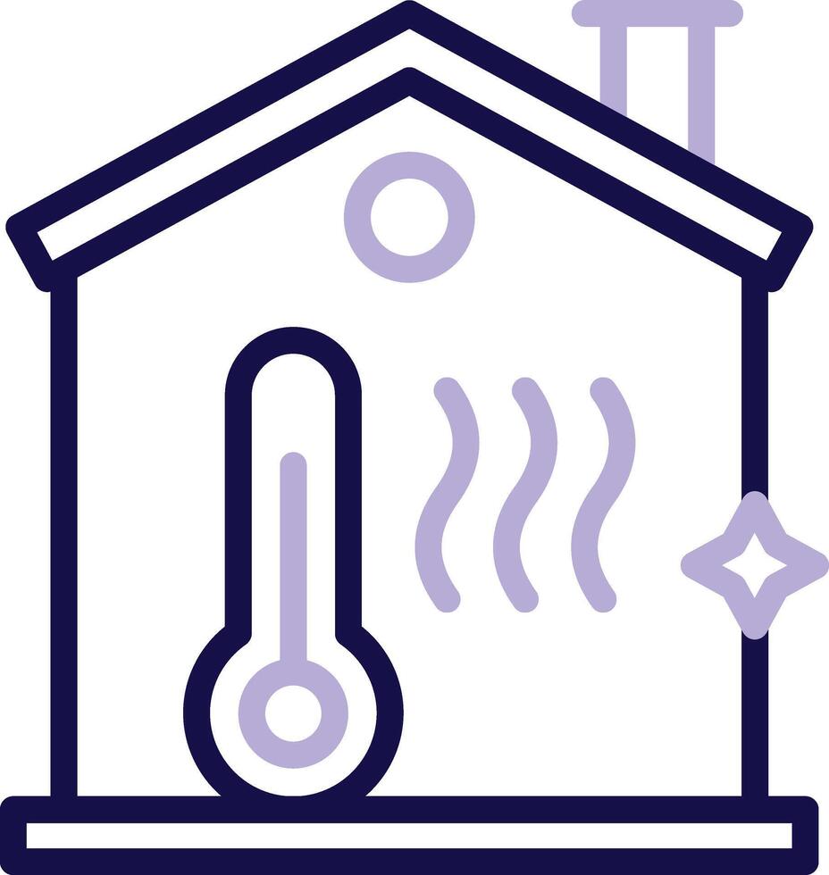 Heating Two Color Line Icon vector