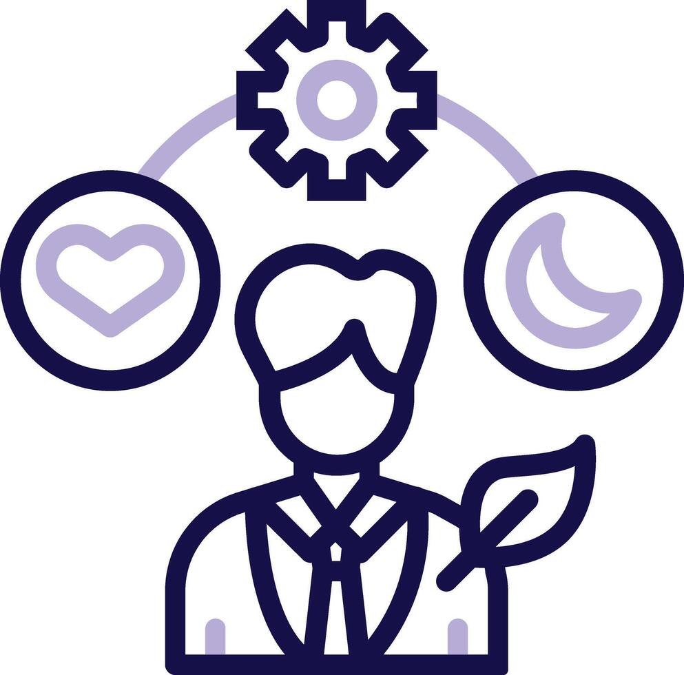 Sustainable Routine Two Color Line Icon vector