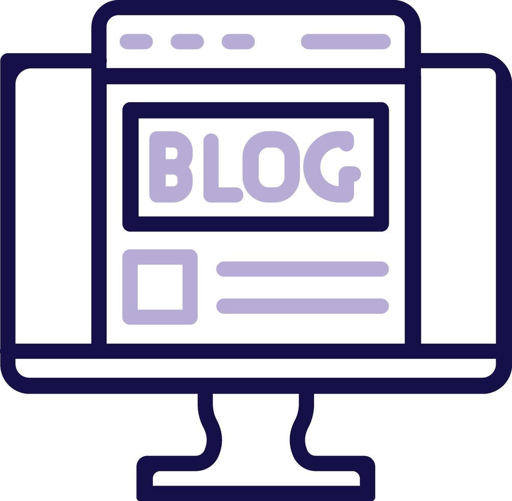 Blogging Two Color Line Icon vector