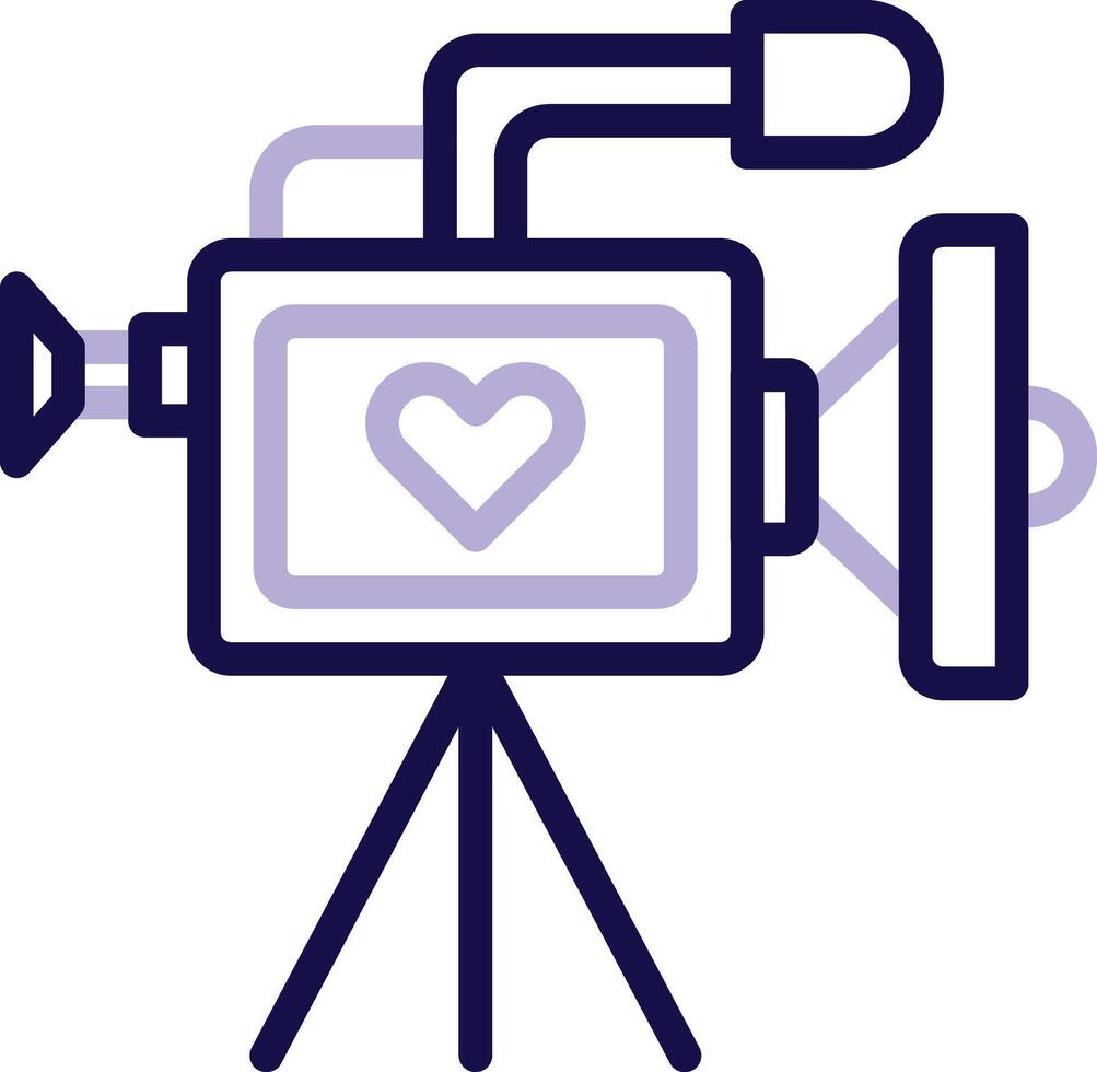 Camera Two Color Line Icon vector