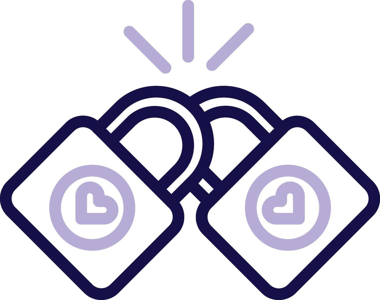 Lock Two Color Line Icon vector