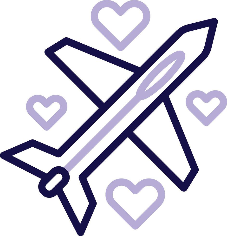 Honeymoon Two Color Line Icon vector