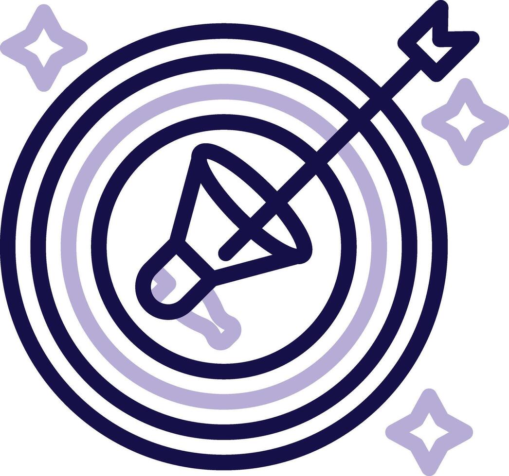 Targeted Marketing Two Color Line Icon vector