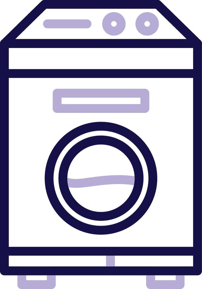 Washing Machine Two Color Line Icon vector