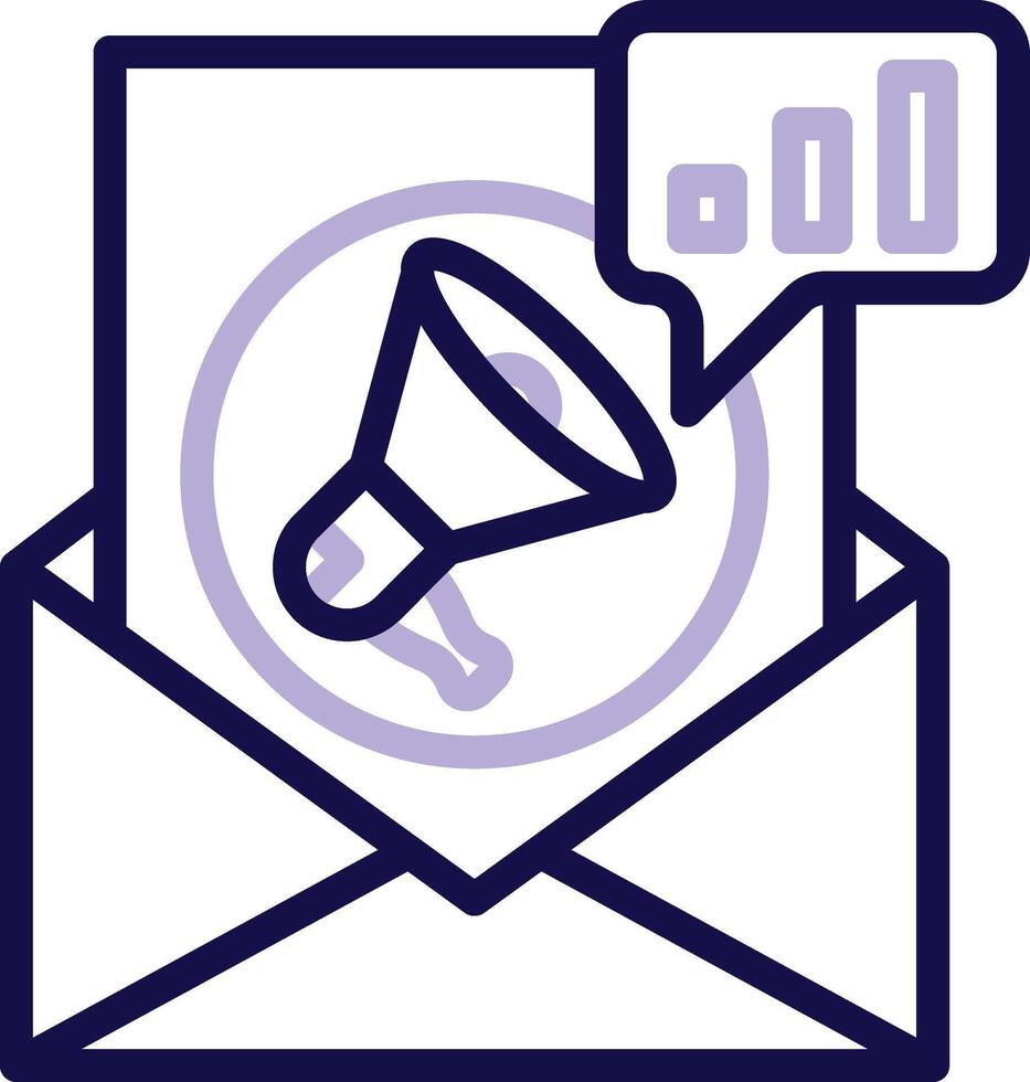Email Marketing Two Color Line Icon vector