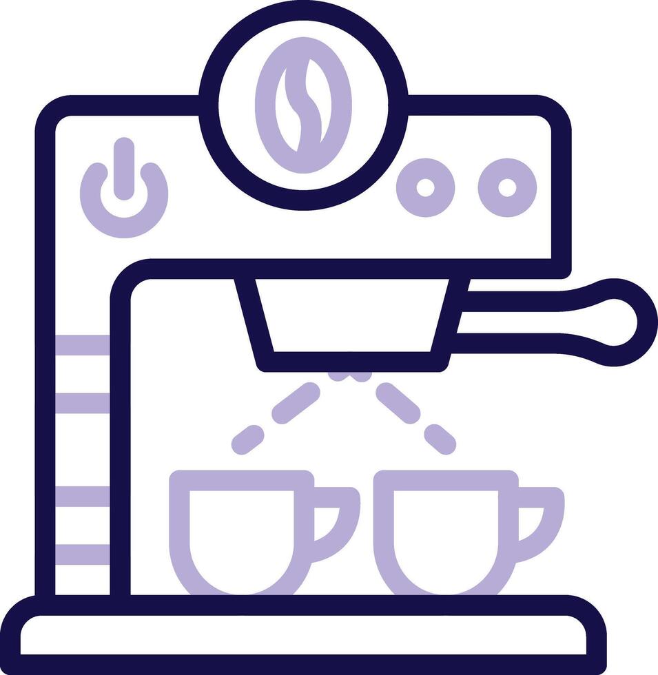 Coffee Machine Two Color Line Icon vector