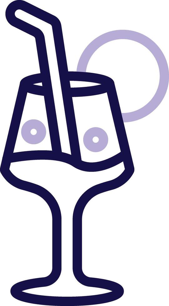 Cocktail Two Color Line Icon vector
