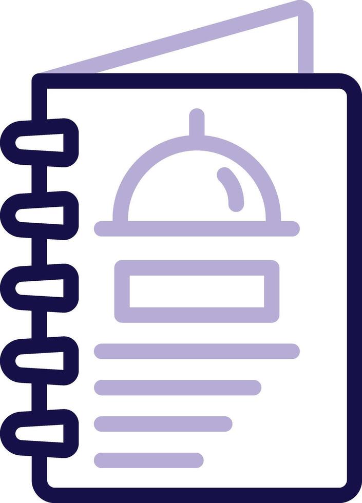 Menu Two Color Line Icon vector