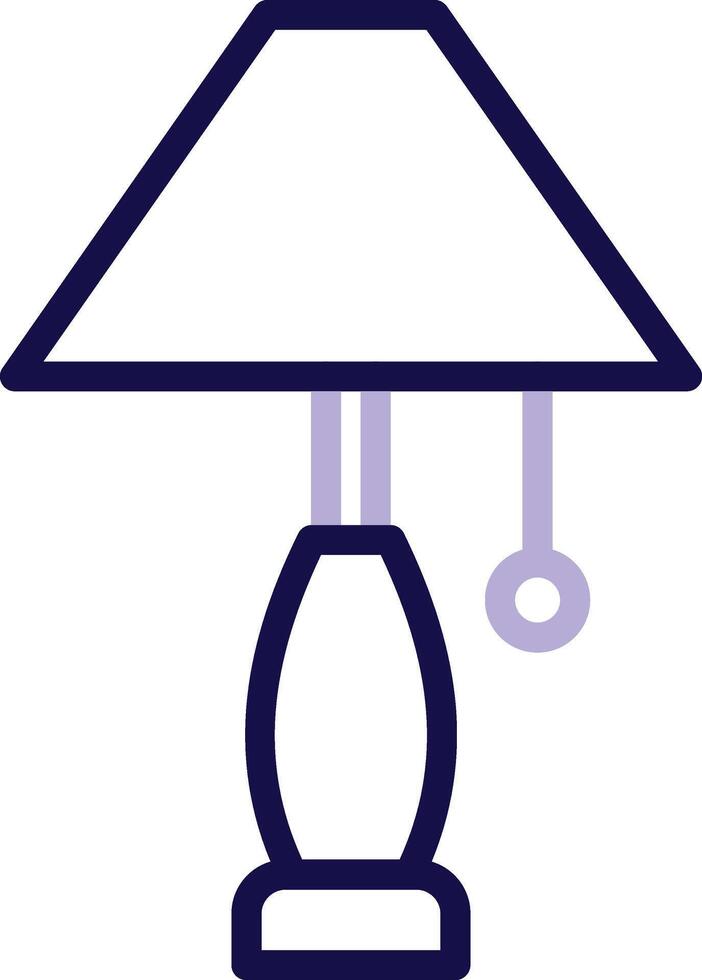Lamp Two Color Line Icon vector