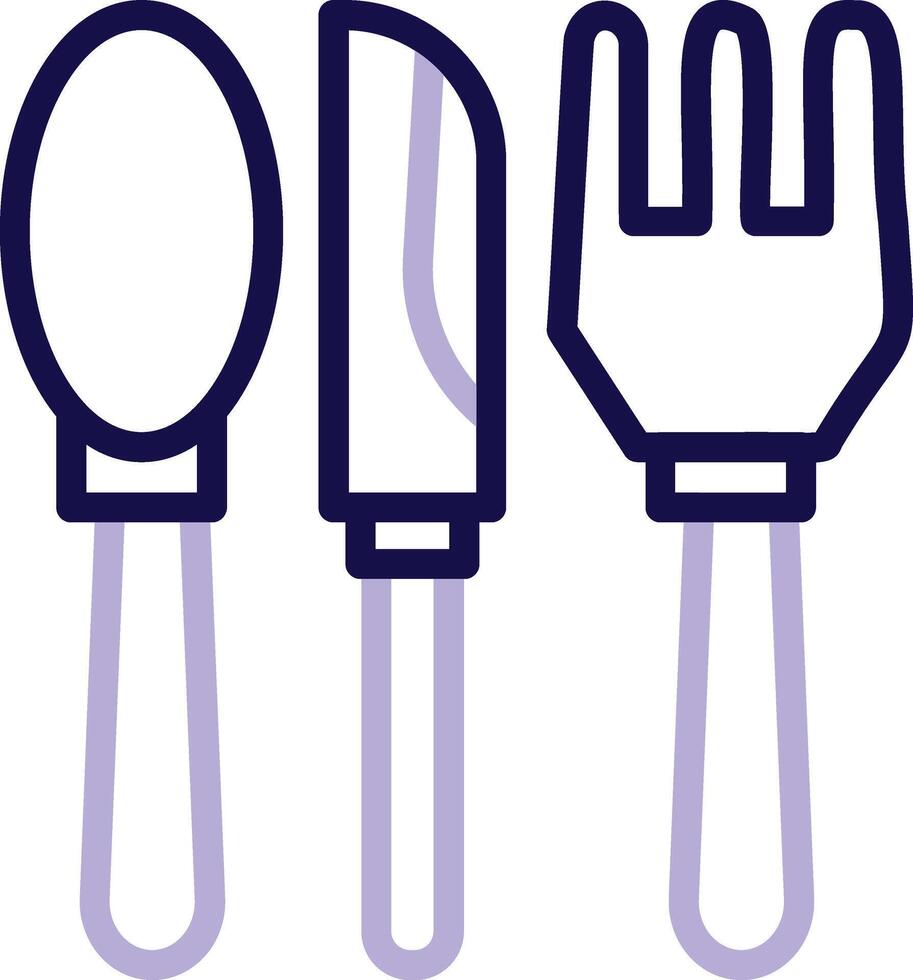 Cutlery Two Color Line Icon vector