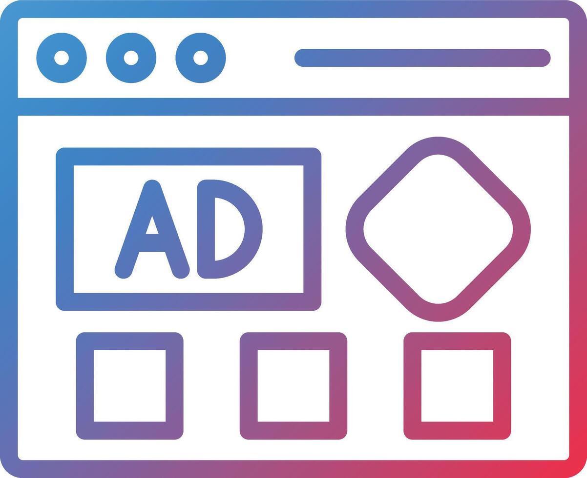 Banners Gradient Line Icon vector