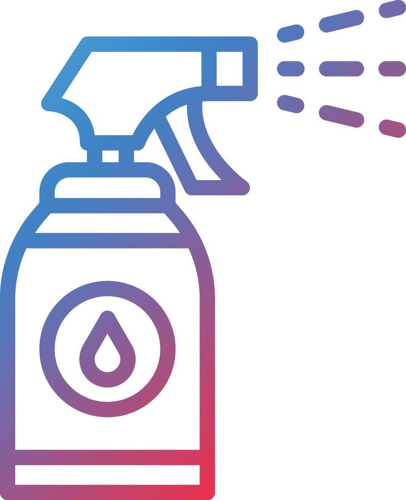 Sparay Bottle Gradient Line Icon vector