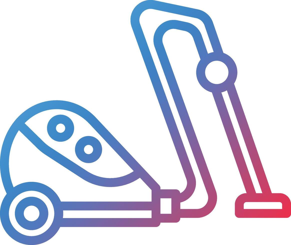 Vacuum Cleaner Gradient Line Icon vector