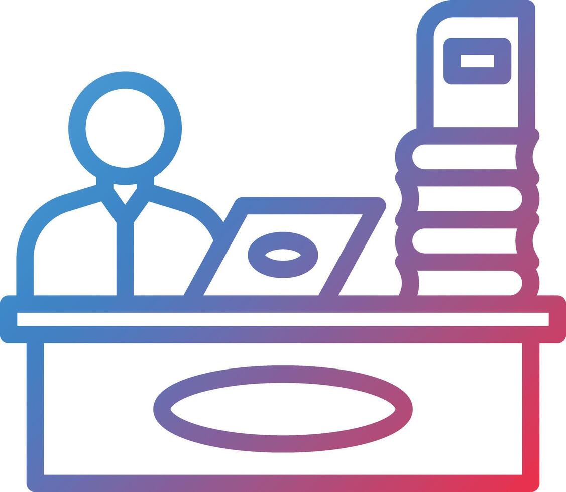 Overload Gradient Line Icon vector