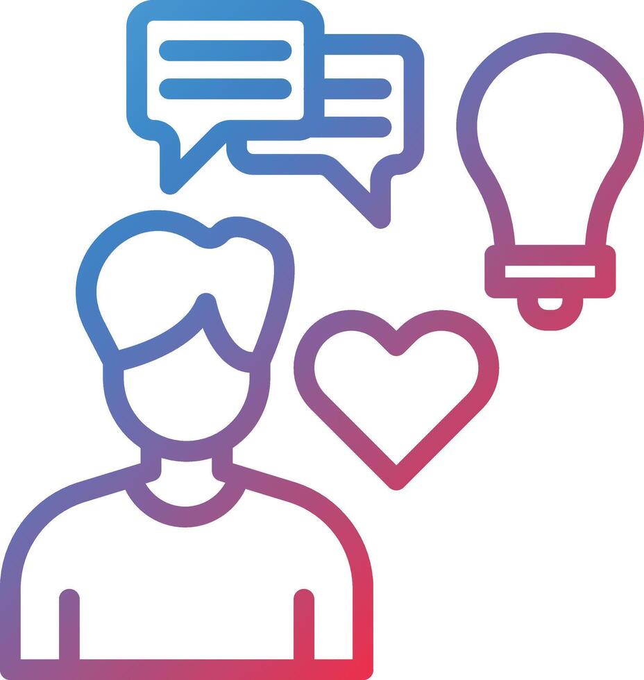 Soft Skills Gradient Line Icon vector