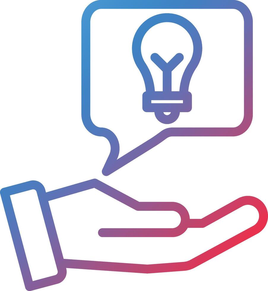 Advice Gradient Line Icon vector