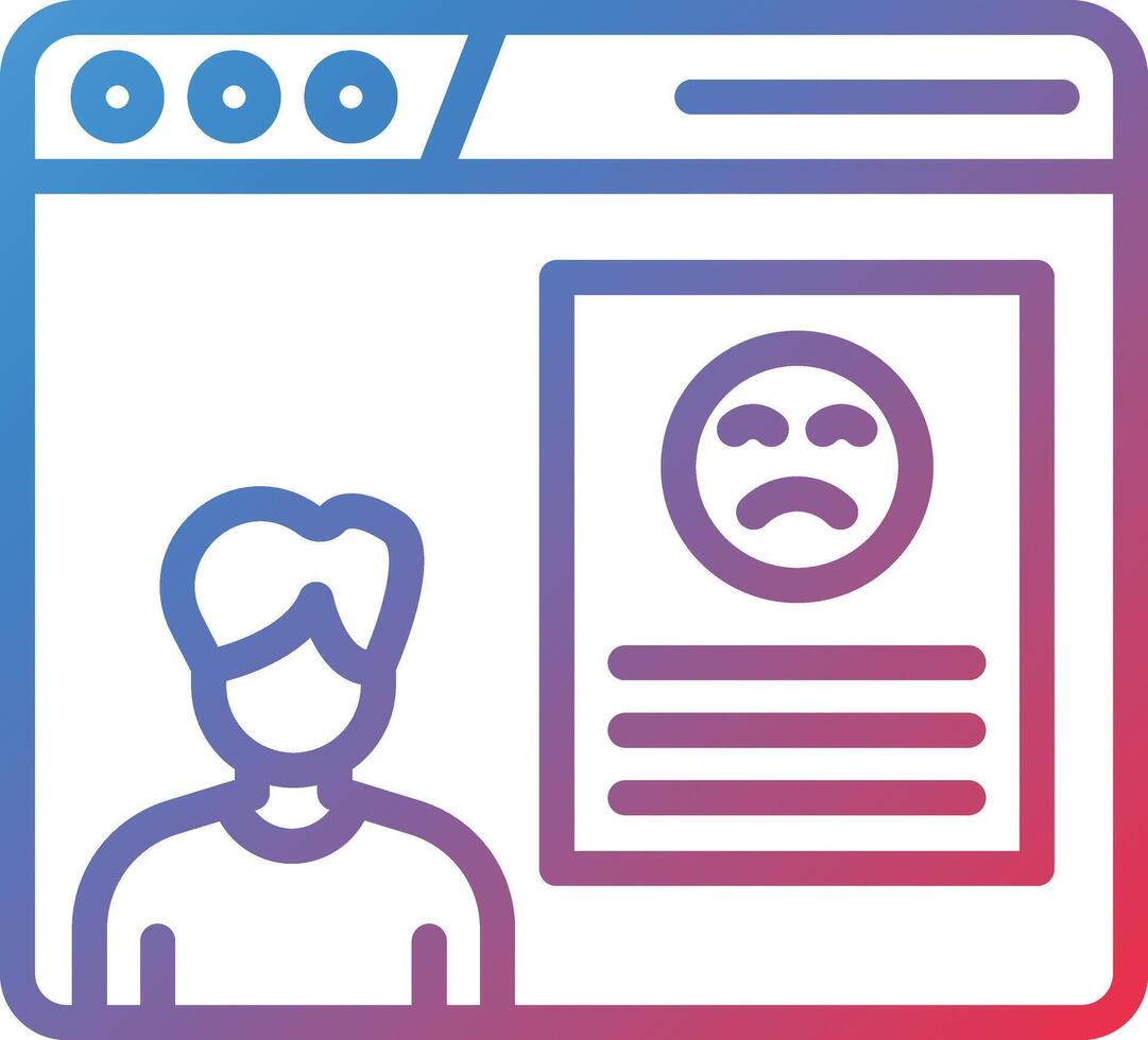 Complaint Gradient Line Icon vector
