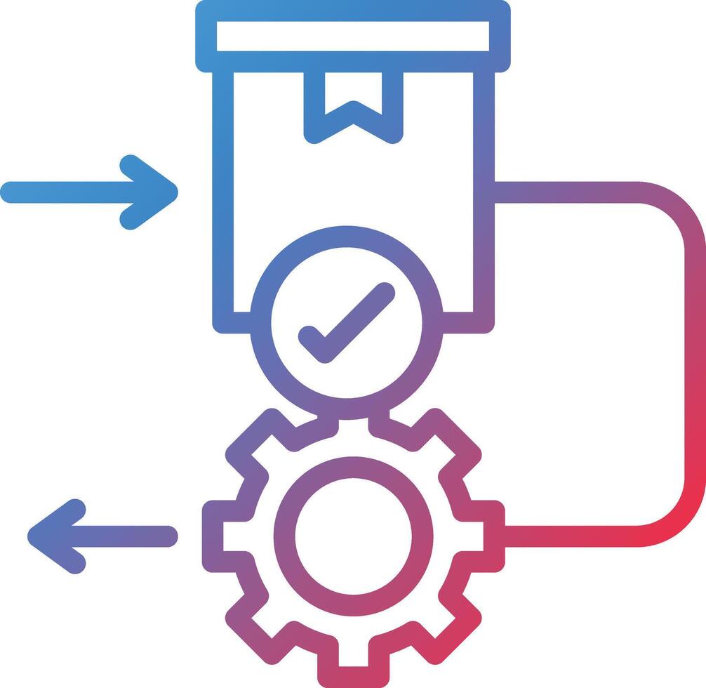 Order Processed Two Color Line Icon vector