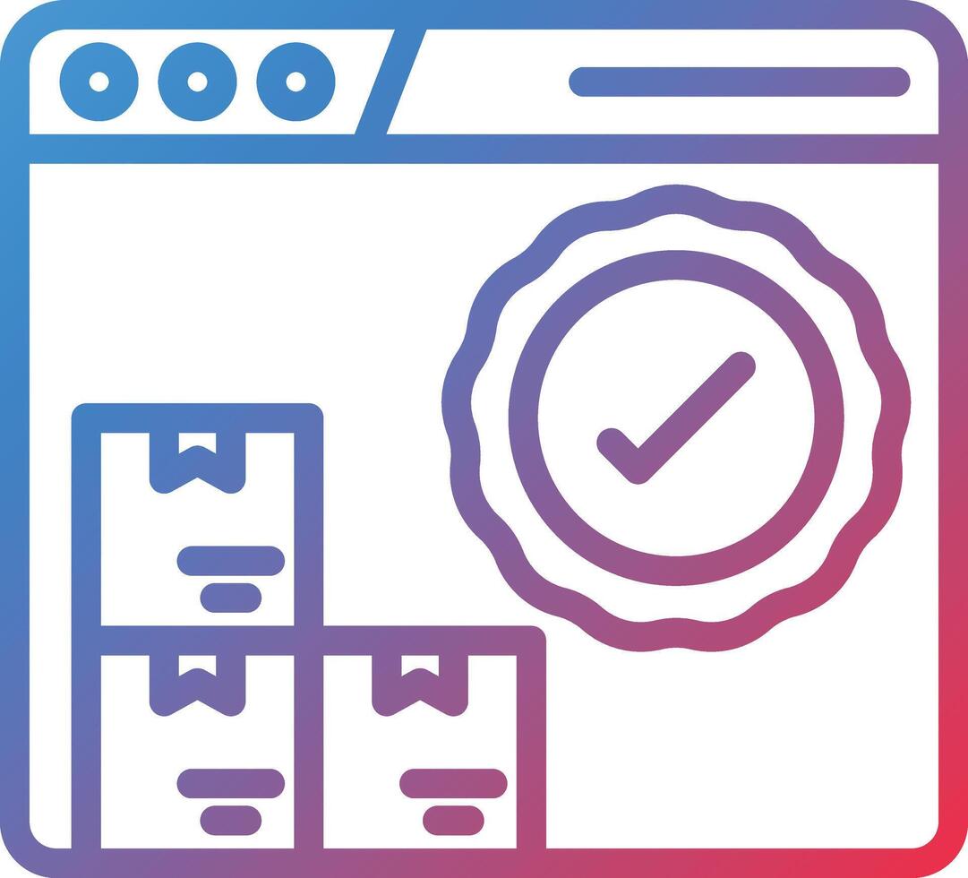 Satisfaction Guaranteed Two Color Line Icon vector