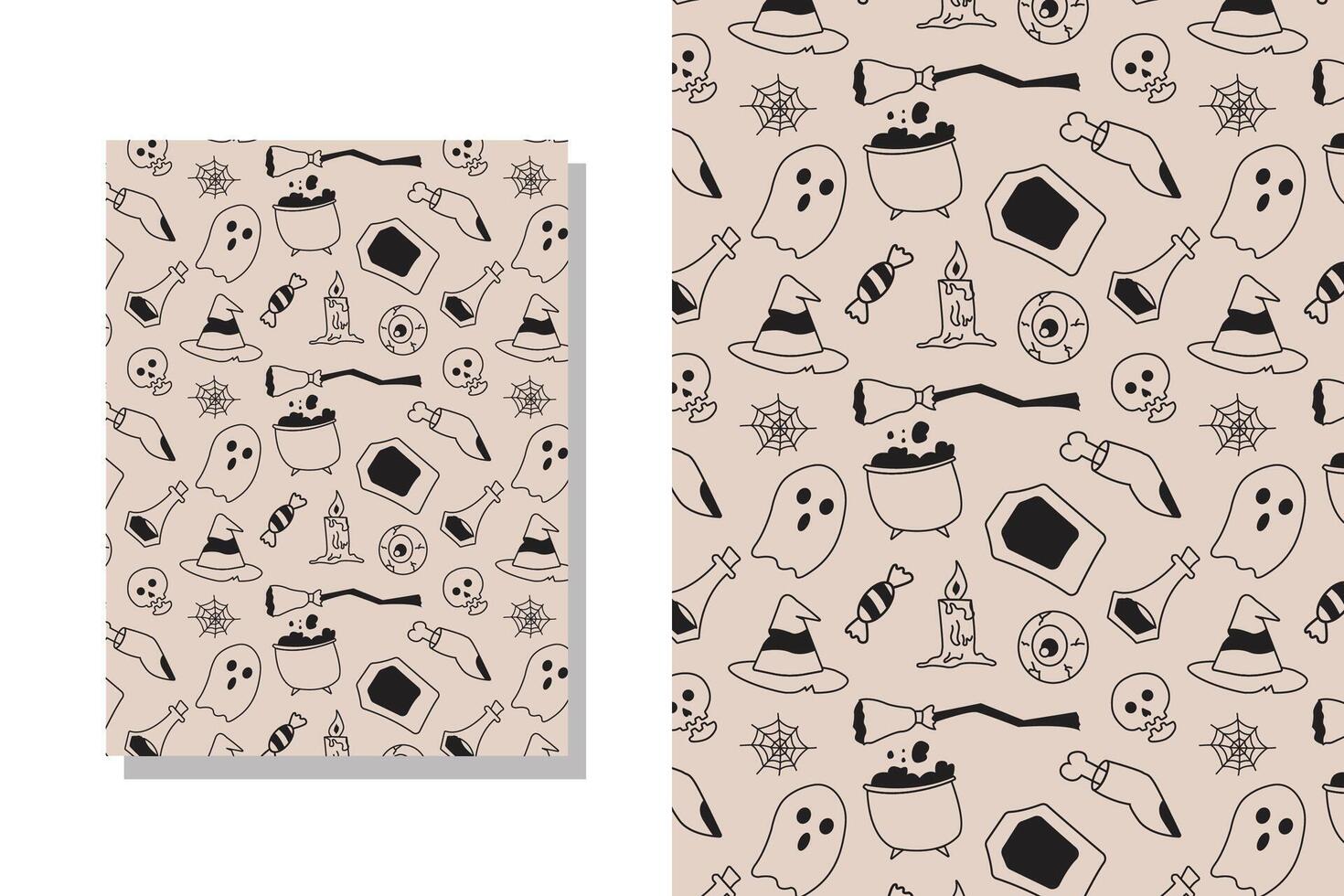 Halloween pattern background vector