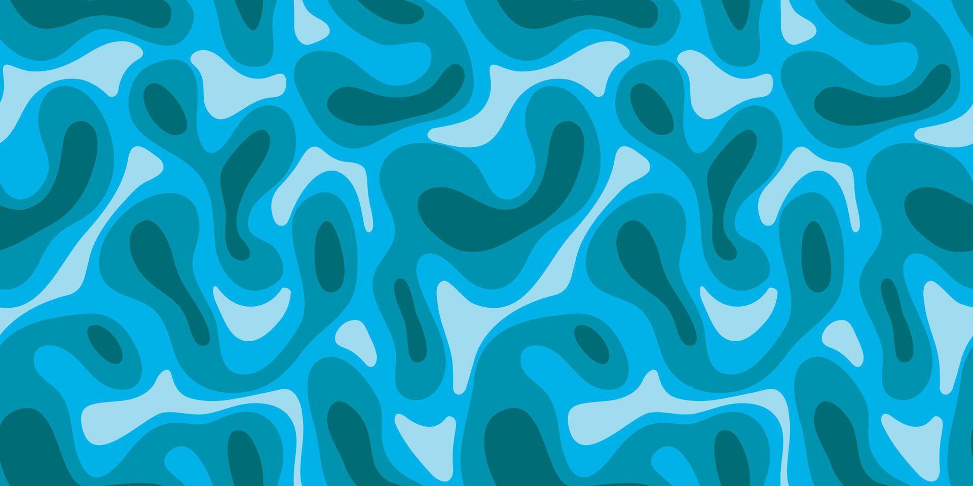 Seamless pattern abstract background with colorful waves. liquid waves.Trendy illustration in retro psychedelic style vector