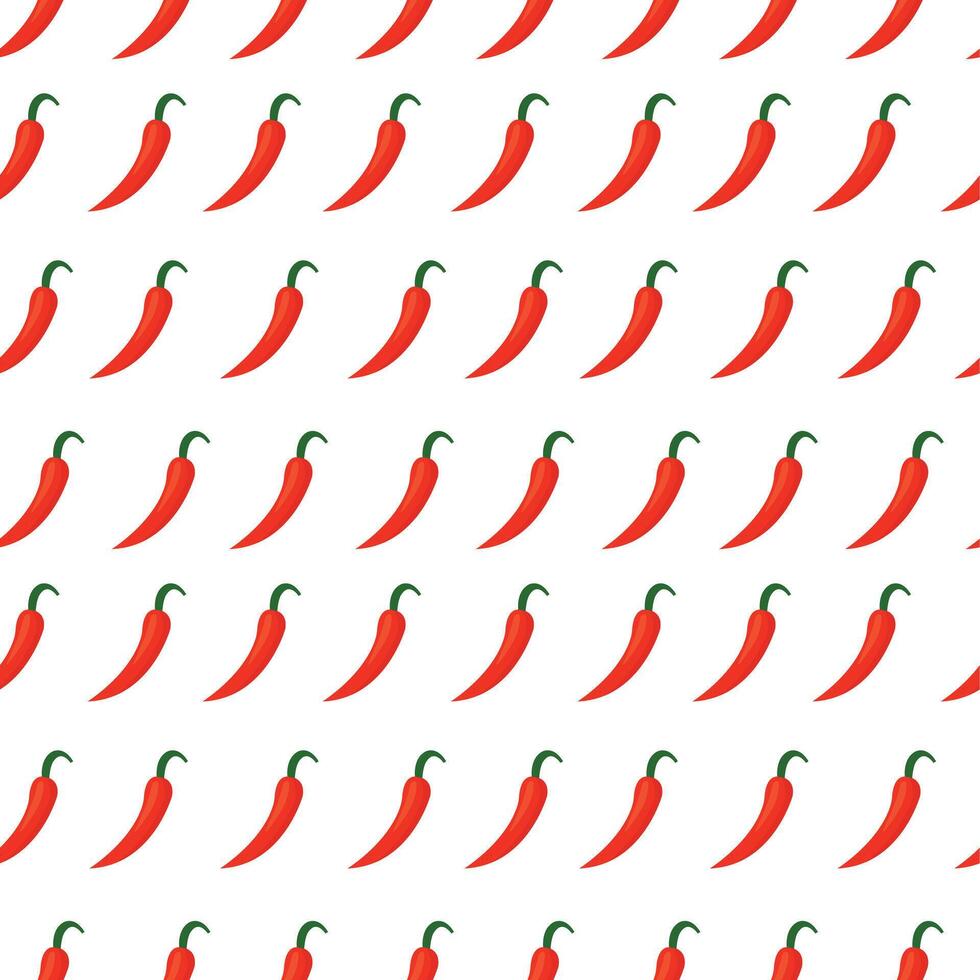 Seamless pattern with red hot chili peppers. Perfect for kitchen or cooking design. vector