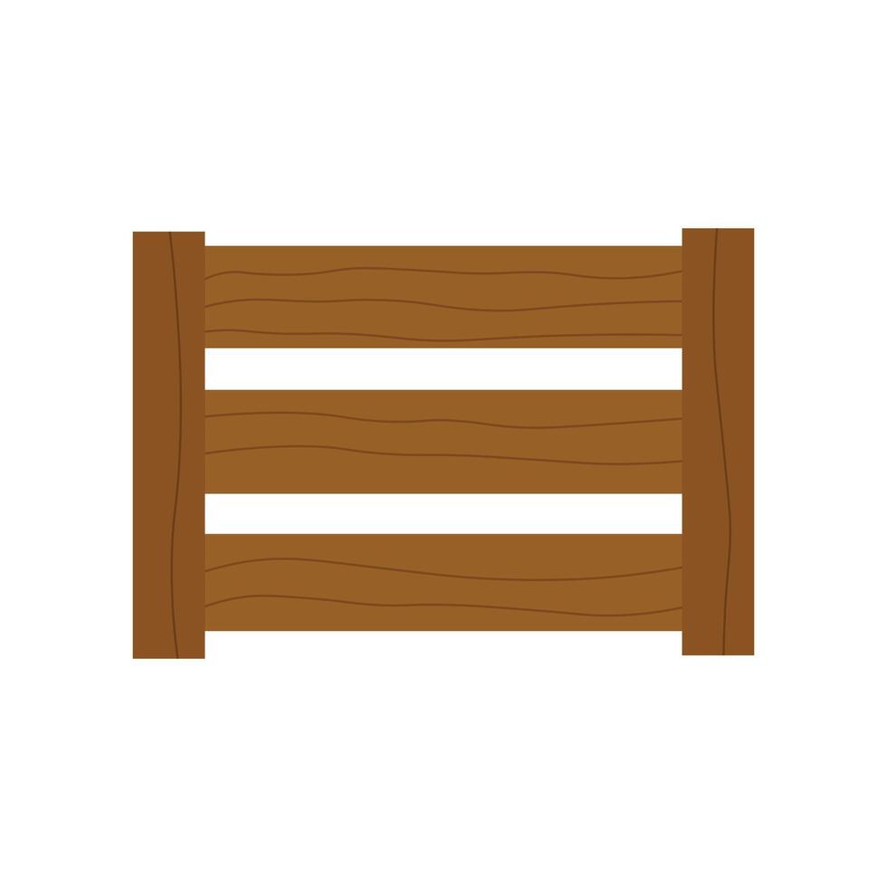 Illustration of simple wooden crate with horizontal slats, ideal for storage or shipping designs. vector