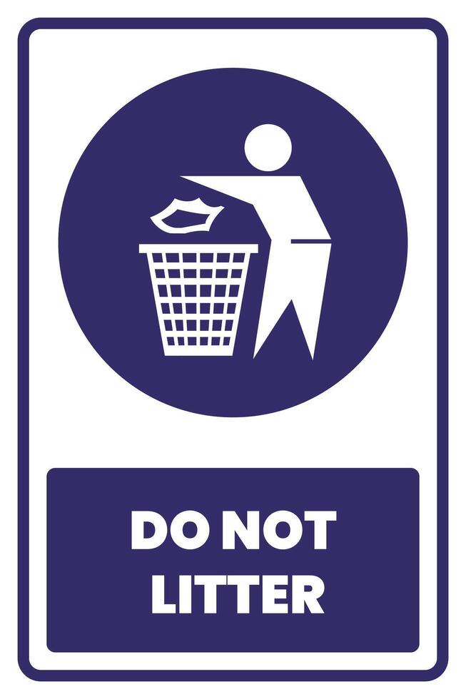 Do not litter sign illustration vector