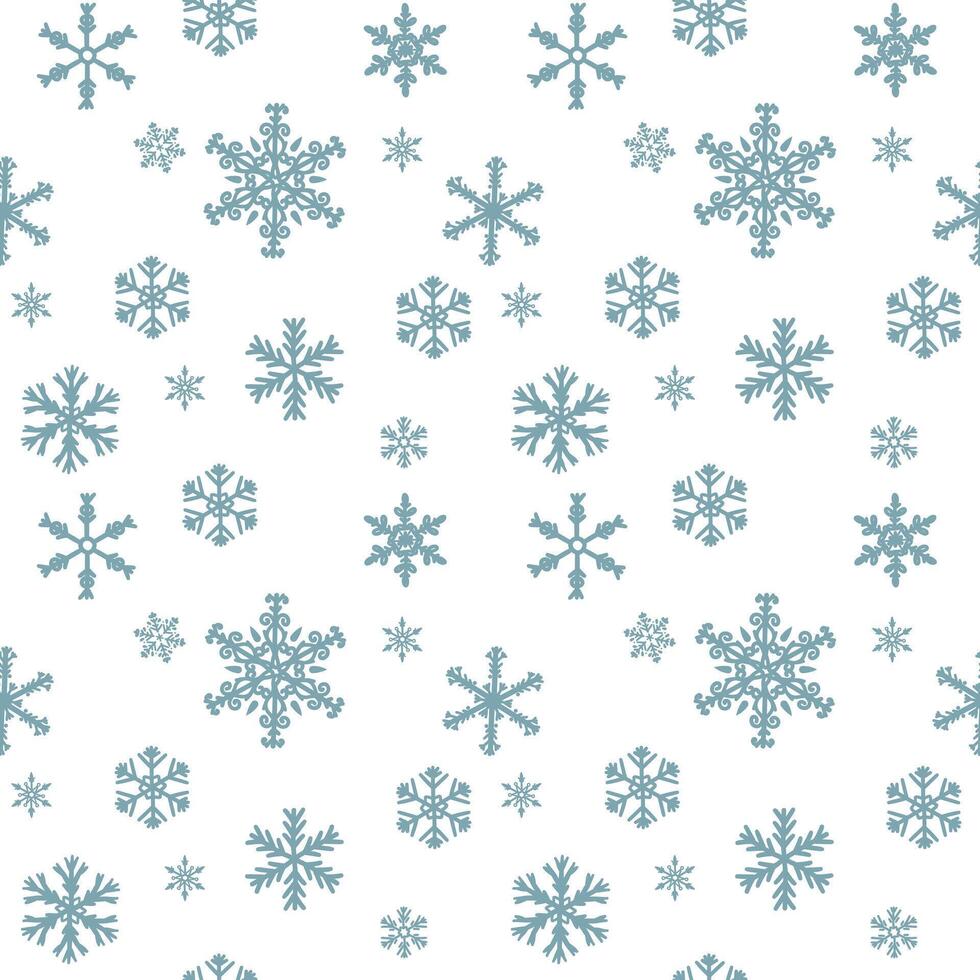Christmas pattern with snowflakes background. New year illustration. Design for web, wrapping, wallpaper, print, cover textile fashion vector