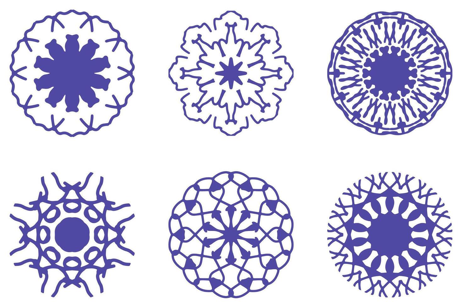 Decorative Circular Ornament in Various Colors vector