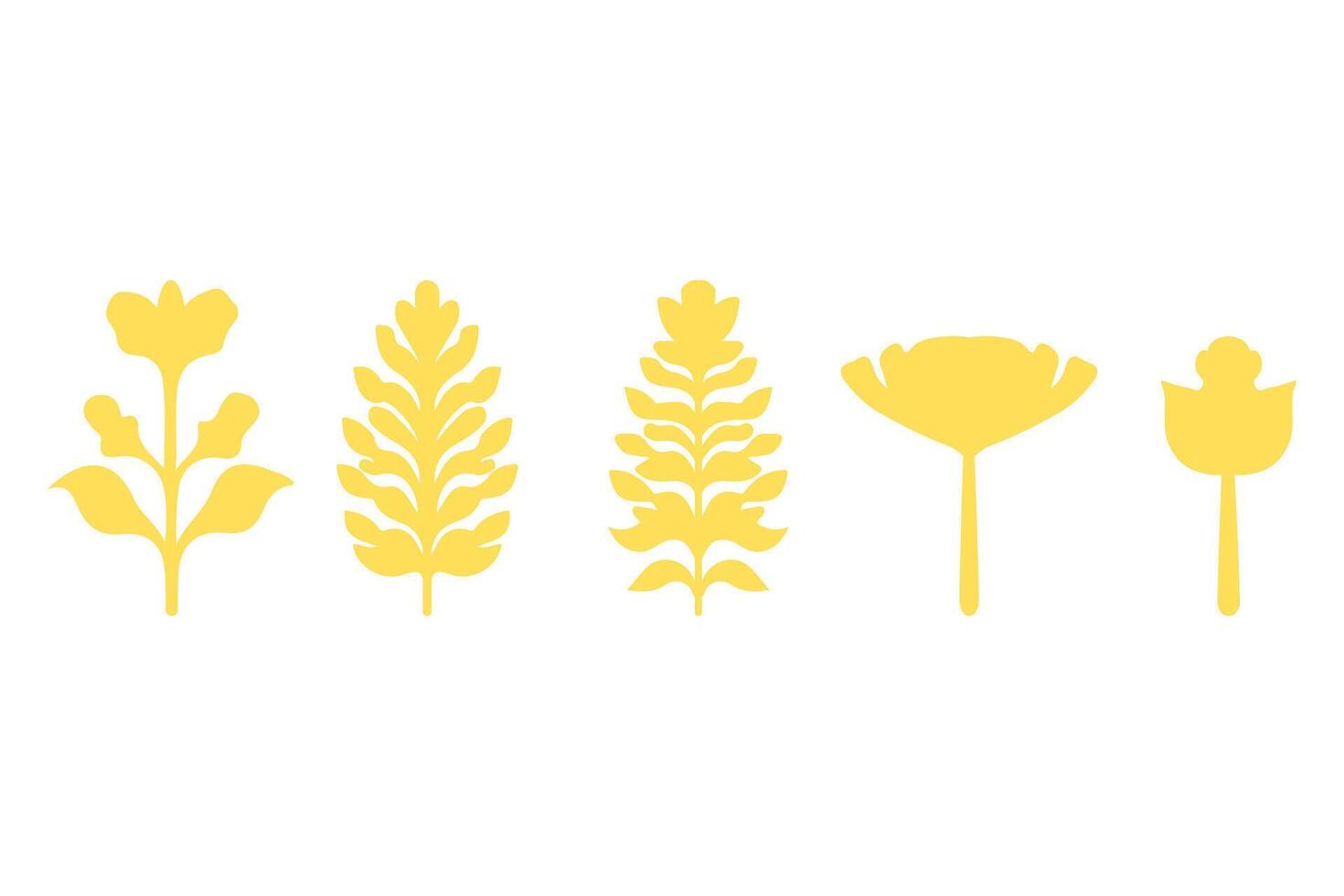 Set of Floral Design Elements vector