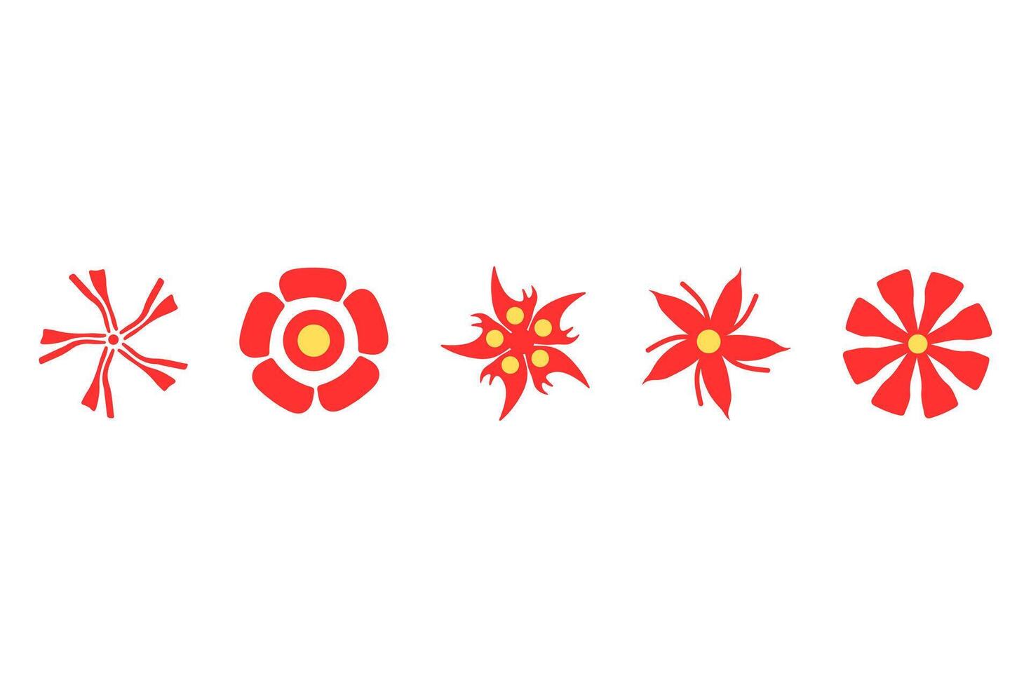 Botanical flower icon. Decorative floral vector